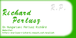 richard perlusz business card