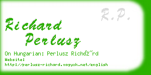 richard perlusz business card
